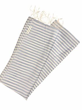 Jill McGowan Striped Cotton Wrap Scarf with Fringe
